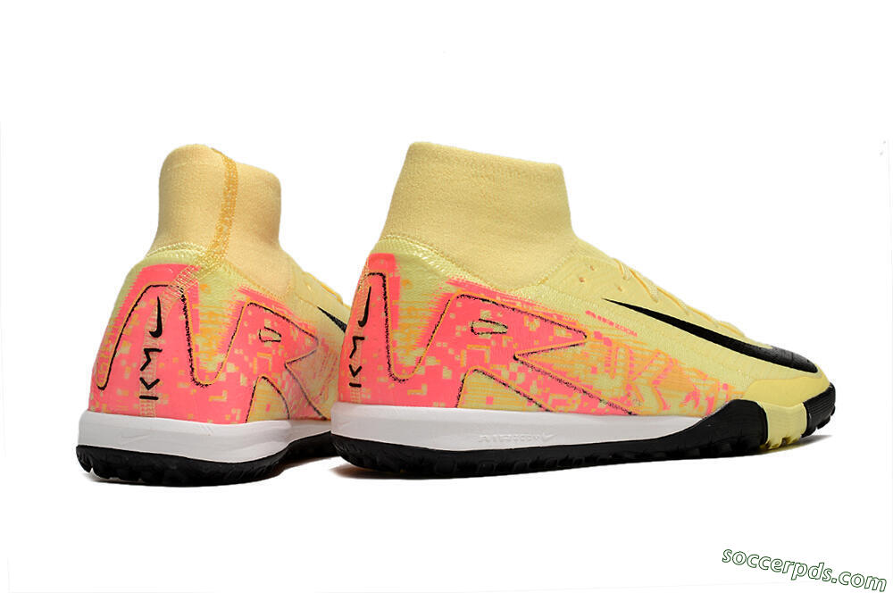 Nike Air Zoom Mercurial Superfly 10 Elite TF High-Tops Football Shoes - Yellow/Pink/Black 6