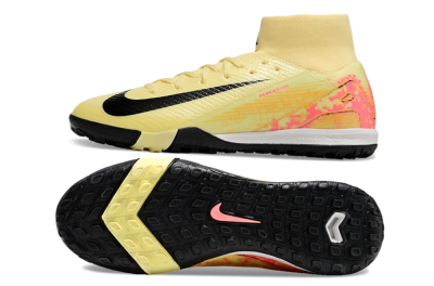 Nike Air Zoom Mercurial Superfly 10 Elite TF High-Tops Football Shoes - Yellow/Pink/Black