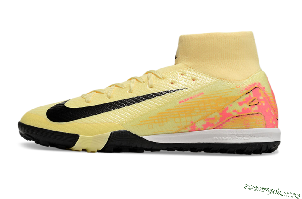 Nike Air Zoom Mercurial Superfly 10 Elite TF High-Tops Football Shoes - Yellow/Pink/Black 2