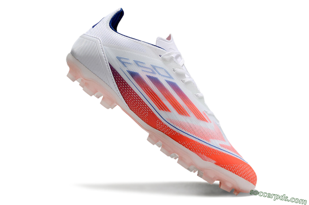 Adidas F50 Elite AG Low-Tops Football Boots - White/Red/Blue 4
