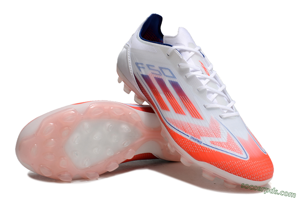 Adidas F50 Elite AG Low-Tops Football Boots - White/Red/Blue 3