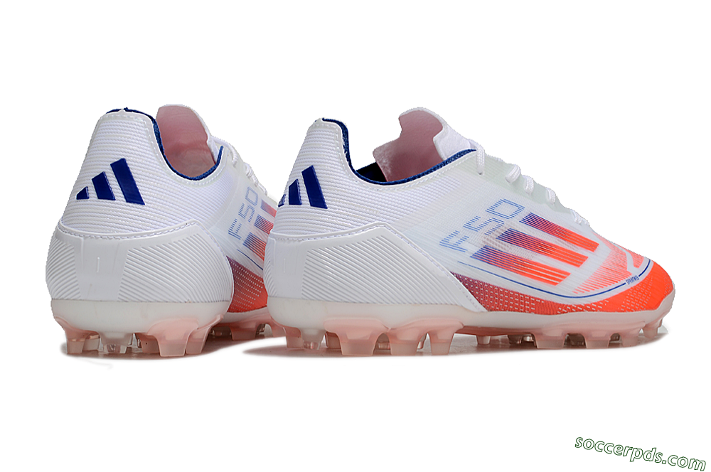 Adidas F50 Elite AG Low-Tops Football Boots - White/Red/Blue 6