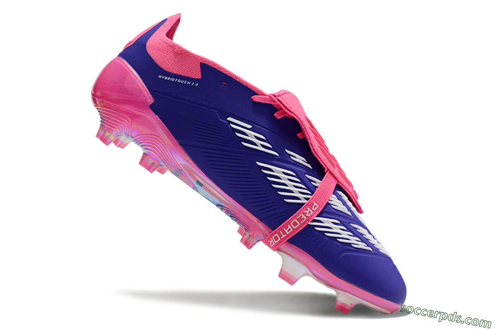 Adidas Predator Elite Foldover Tongue FG Low-Tops Football Boots - Blue/White/Pink/Gold 4