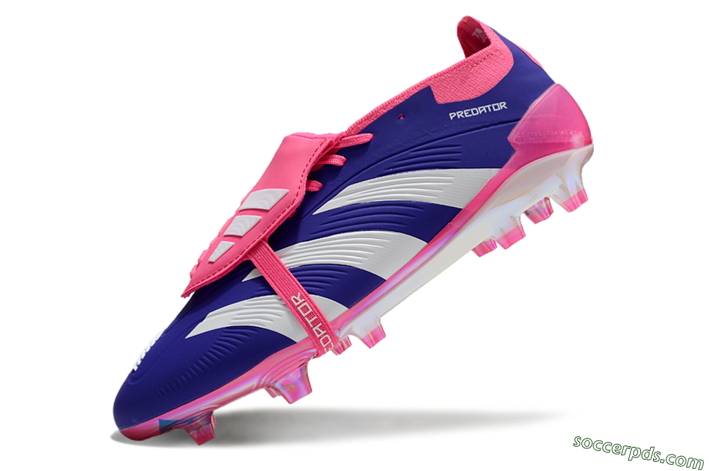 Adidas Predator Elite Foldover Tongue FG Low-Tops Football Boots - Blue/White/Pink/Gold 5