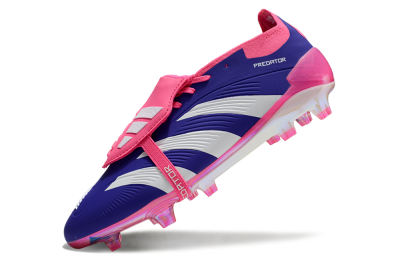 Adidas Predator Elite Foldover Tongue FG Low-Tops Football Boots - Blue/White/Pink/Gold