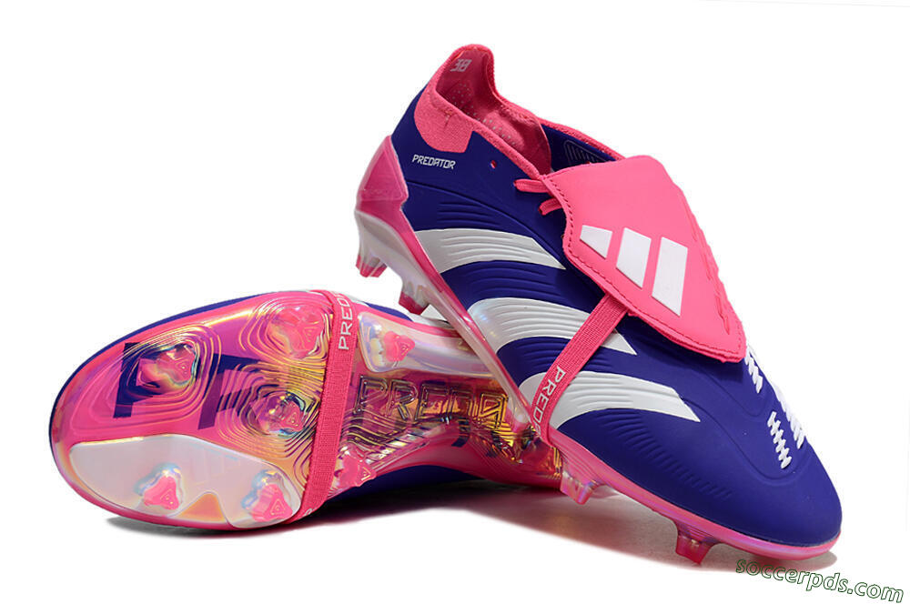 Adidas Predator Elite Foldover Tongue FG Low-Tops Football Boots - Blue/White/Pink/Gold 3