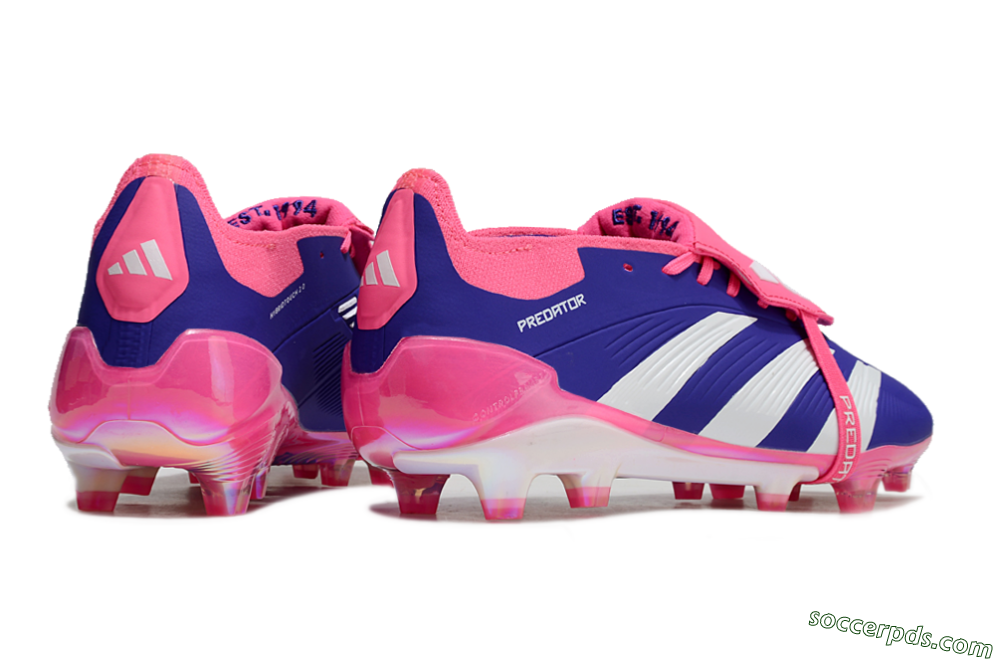 Adidas Predator Elite Foldover Tongue FG Low-Tops Football Boots - Blue/White/Pink/Gold 6