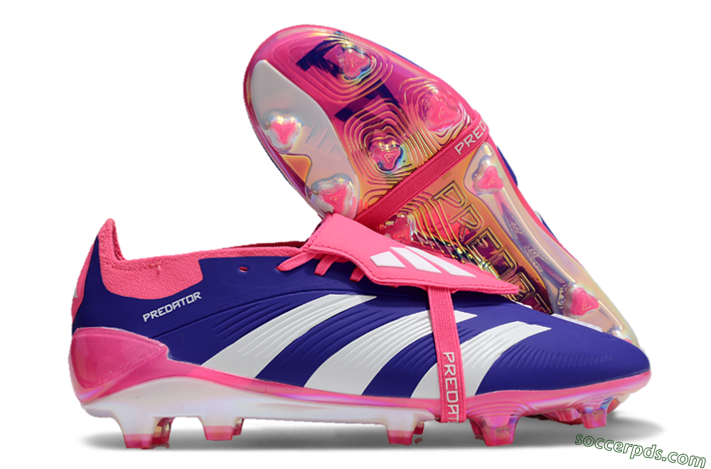 Adidas Predator Elite Foldover Tongue FG Low-Tops Football Boots - Blue/White/Pink/Gold 1