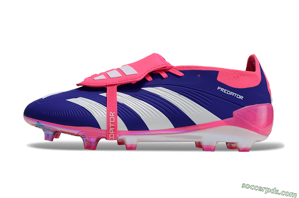 Adidas Predator Elite Foldover Tongue FG Low-Tops Football Boots - Blue/White/Pink/Gold 2