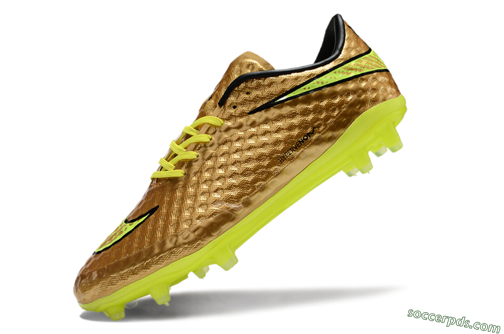 Nike Hypervenom Phantom FG Low-Tops Football Boots - Gold/Yellow/Black 5