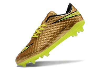 Nike Hypervenom Phantom FG Low-Tops Football Boots - Gold/Yellow/Black