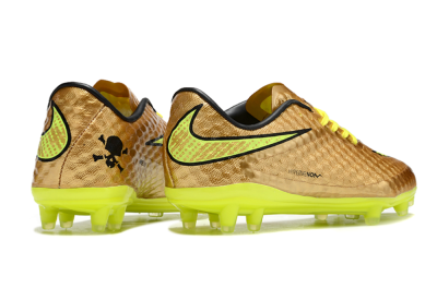 Nike Hypervenom Phantom FG Low-Tops Football Boots - Gold/Yellow/Black