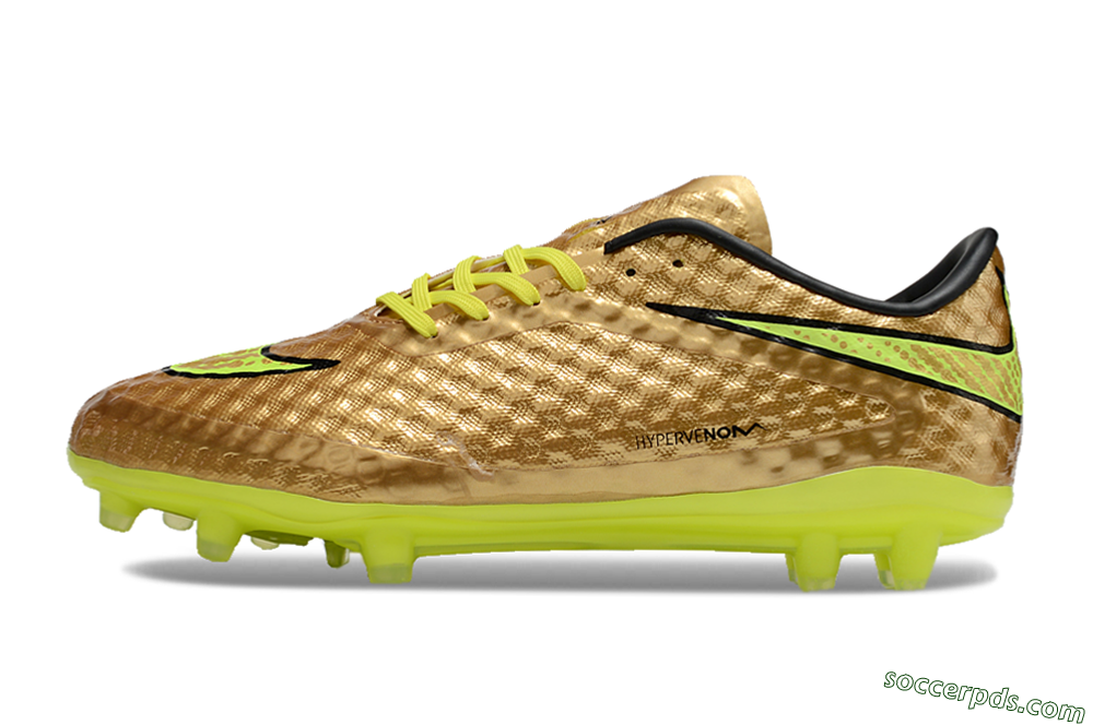 Nike Hypervenom Phantom FG Low-Tops Football Boots - Gold/Yellow/Black 2