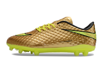 Nike Hypervenom Phantom FG Low-Tops Football Boots - Gold/Yellow/Black