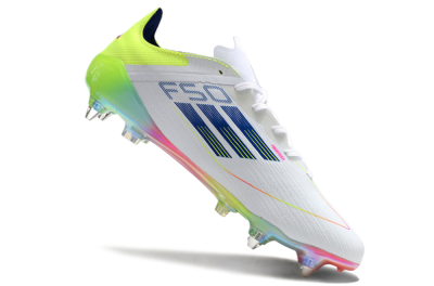 Adidas F50 Elite SG Low-Tops Football Boots - White/Pink/Yellow/Blue