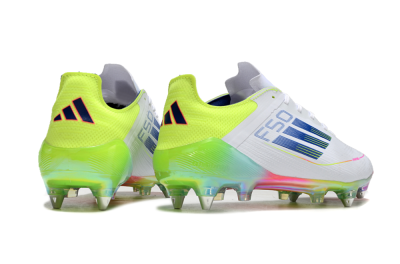 Adidas F50 Elite SG Low-Tops Football Boots - White/Pink/Yellow/Blue