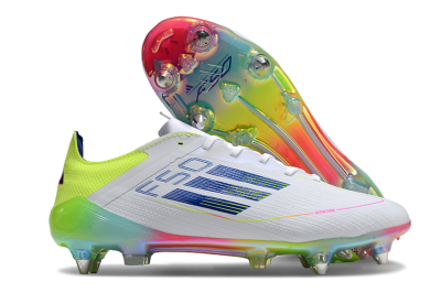 Adidas F50 Elite SG Low-Tops Football Boots - White/Pink/Yellow/Blue