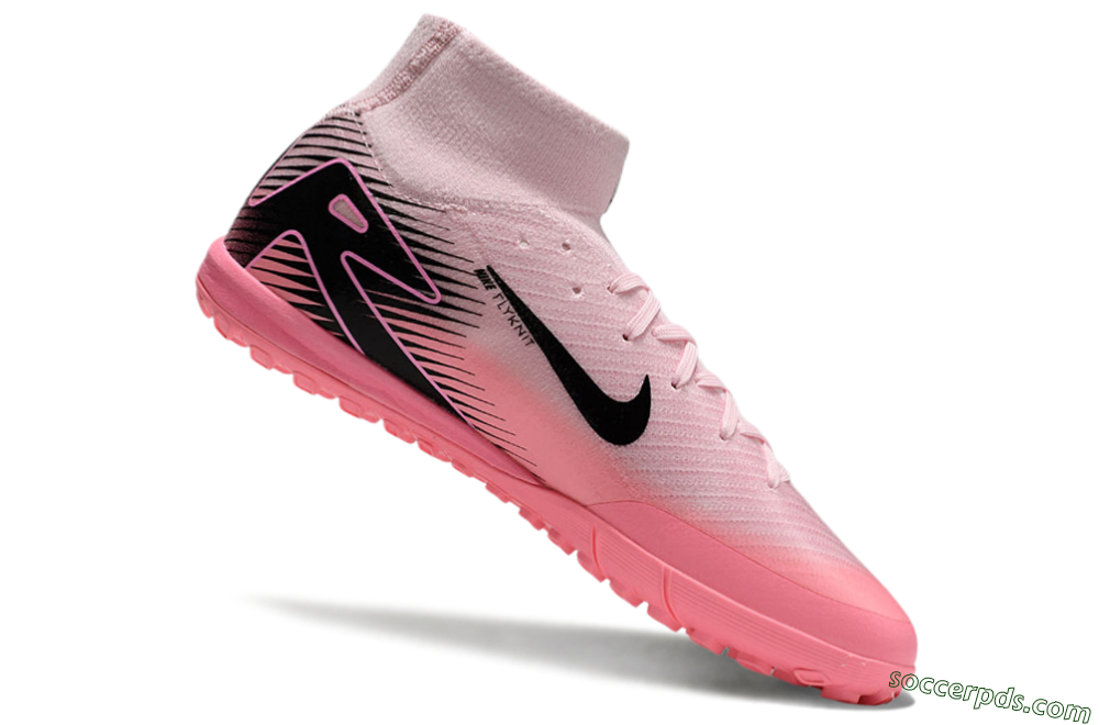 Nike Air Zoom Mercurial Superfly 10 Elite TF High-Tops Football Shoes - Pink/Black 4