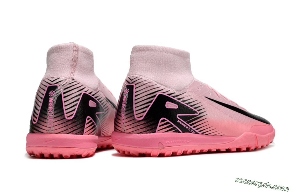 Nike Air Zoom Mercurial Superfly 10 Elite TF High-Tops Football Shoes - Pink/Black 6