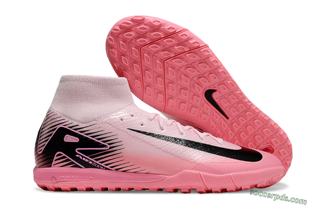 Nike Air Zoom Mercurial Superfly 10 Elite TF High-Tops Football Shoes - Pink/Black 1