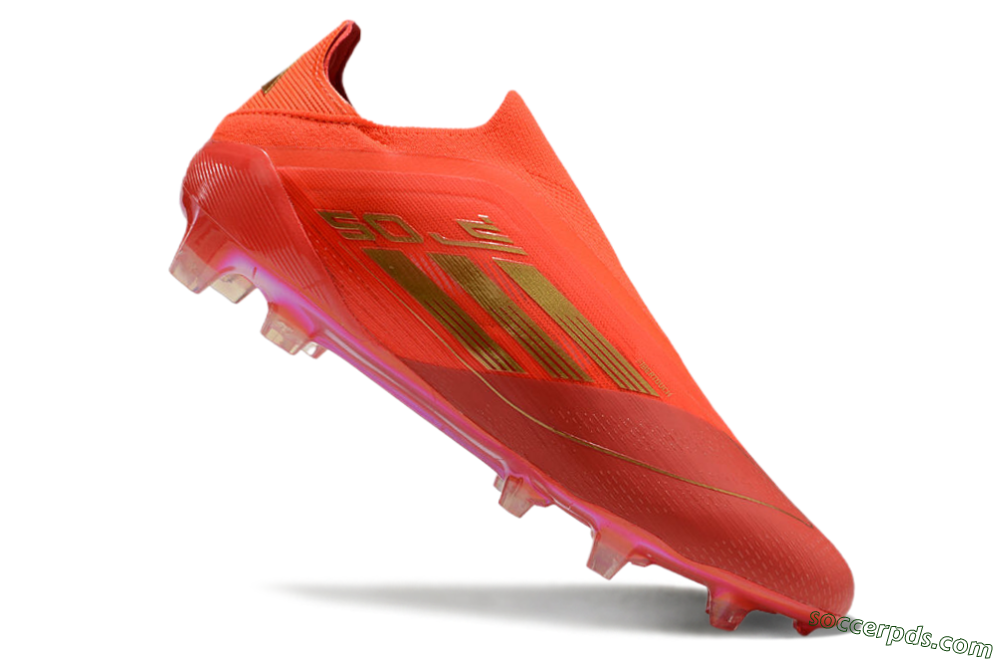 Adidas F50 Elite FG Low-Tops Football Boots - Red/Gold 4