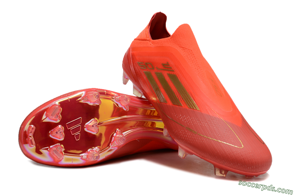Adidas F50 Elite FG Low-Tops Football Boots - Red/Gold 3