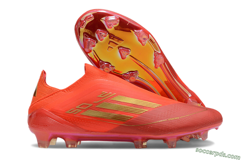 Adidas F50 Elite FG Low-Tops Football Boots - Red/Gold 1