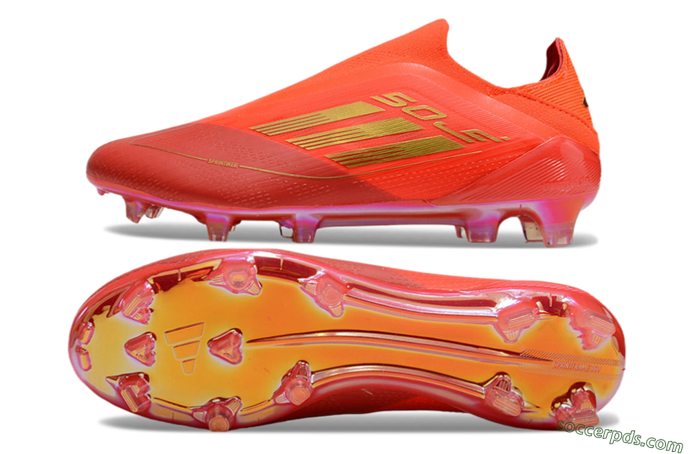 Adidas F50 Elite FG Low-Tops Football Boots - Red/Gold 0