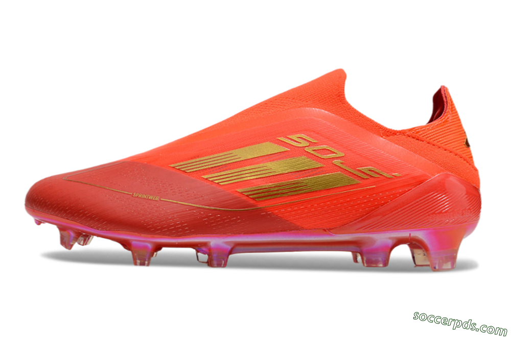 Adidas F50 Elite FG Low-Tops Football Boots - Red/Gold 2