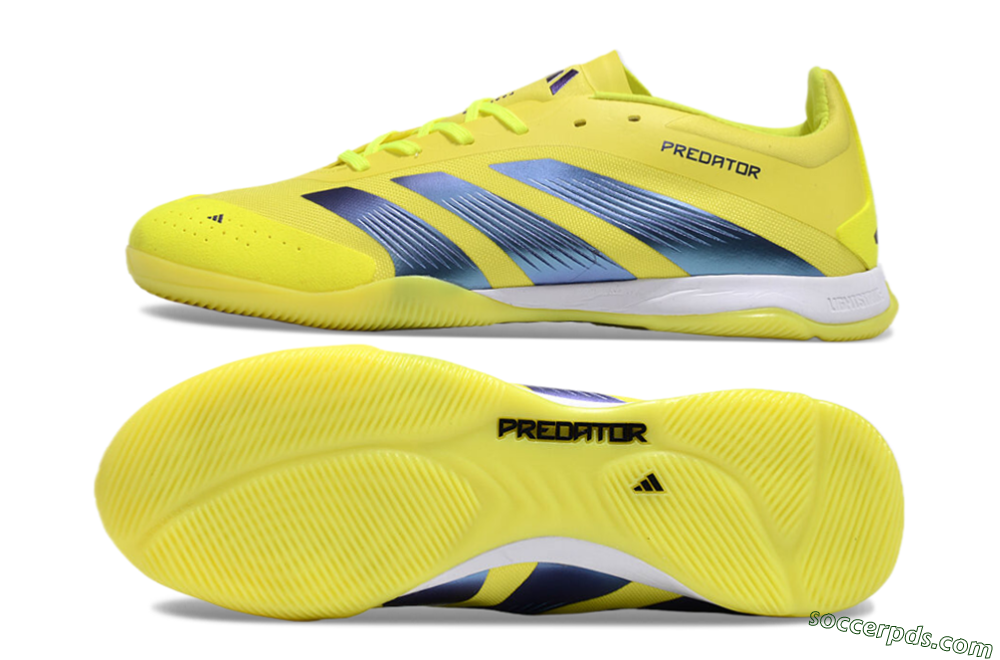 Adidas Predator 24 Elite IC Low-Tops Football Shoes - Yellow/Blue/White 0