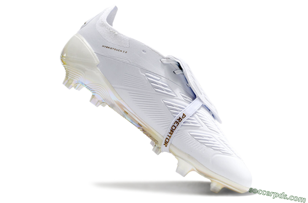 Adidas Predator Elite Foldover Tongue FG Low-Tops Football Boots - White/Gold/Beige 4