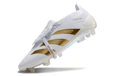 Adidas Predator Elite Foldover Tongue FG Low-Tops Football Boots - White/Gold/Beige