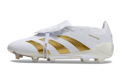 Adidas Predator Elite Foldover Tongue FG Low-Tops Football Boots - White/Gold/Beige
