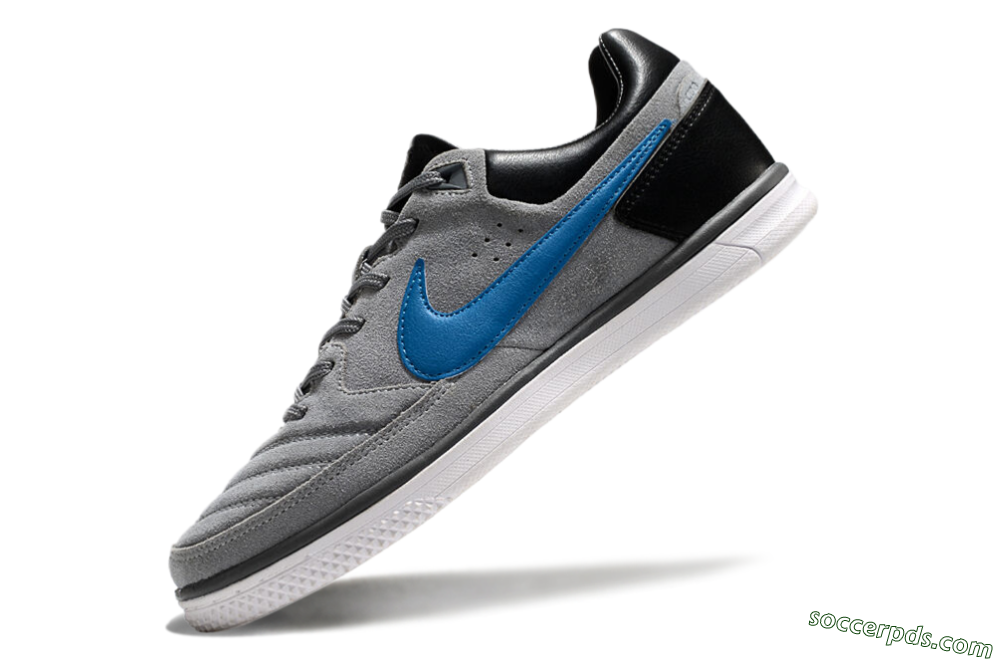 Nike Street Gato IC Low-Tops Football Shoes - Grey/Blue/Black 5