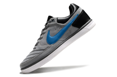 Nike Street Gato IC Low-Tops Football Shoes - Grey/Blue/Black