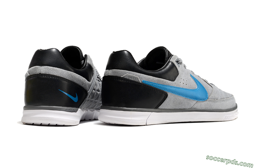 Nike Street Gato IC Low-Tops Football Shoes - Grey/Blue/Black 6