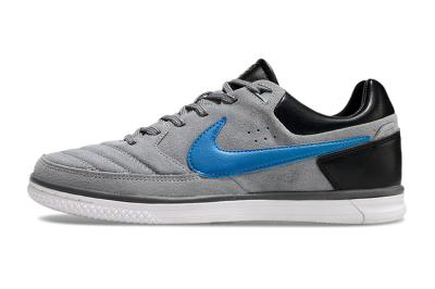 Nike Street Gato IC Low-Tops Football Shoes - Grey/Blue/Black