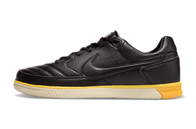 Nike Street Gato IC Low-Tops Football Shoes - Black/Yellow/Beige