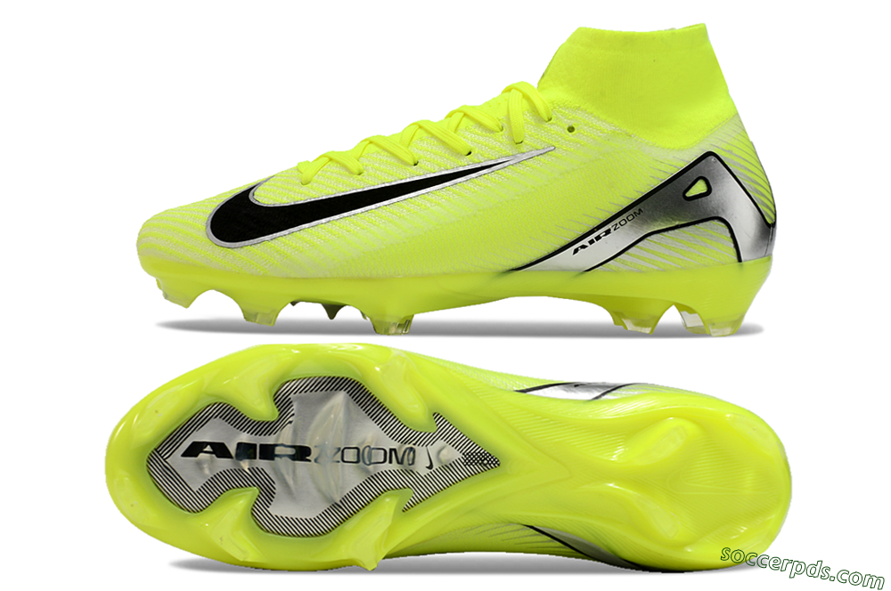 Nike Air Zoom Mercurial Superfly 16 Elite FG High-Tops Football Boots - Yellow/Sliver/Black 6