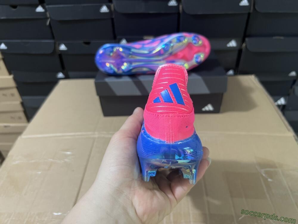 Adidas F50+ Lightstrike Pro Laceless FG Low-Tops Football Boots - Pink/Blue/White