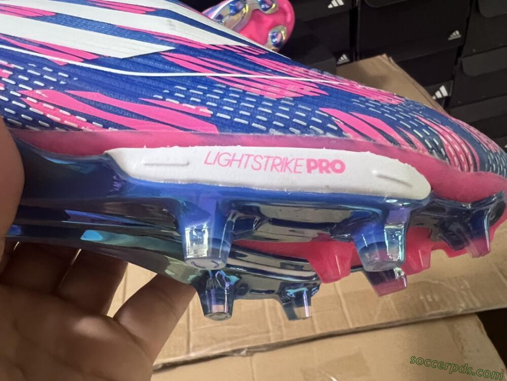 Adidas F50+ Lightstrike Pro Laceless FG Low-Tops Football Boots - Pink/Blue/White
