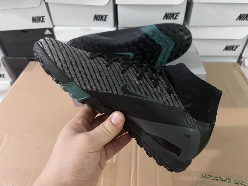 Nike Air Zoom Mercurial Superfly 10 Elite TF High-Tops Football Shoes - Black/Green/Silver