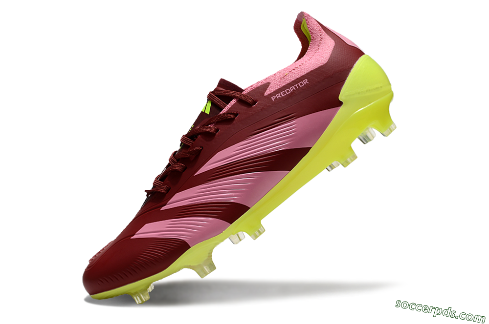 Adidas Predator 24 Elite FG Low-Tops Football Boots - Red/Pink/Yellow 5
