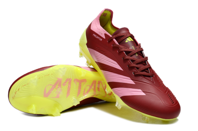Adidas Predator 24 Elite FG Low-Tops Football Boots - Red/Pink/Yellow