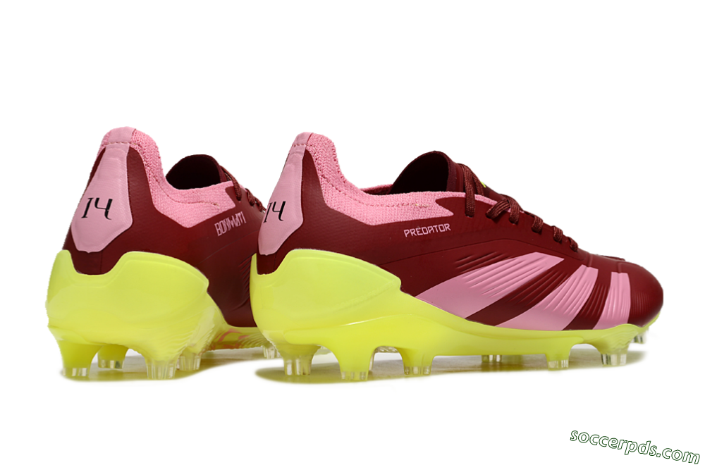 Adidas Predator 24 Elite FG Low-Tops Football Boots - Red/Pink/Yellow 6