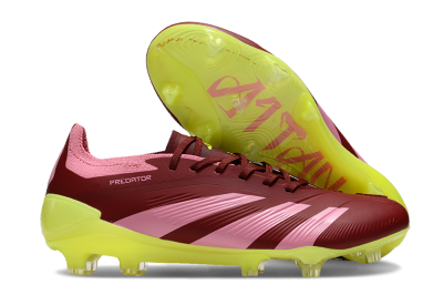 Adidas Predator 24 Elite FG Low-Tops Football Boots - Red/Pink/Yellow