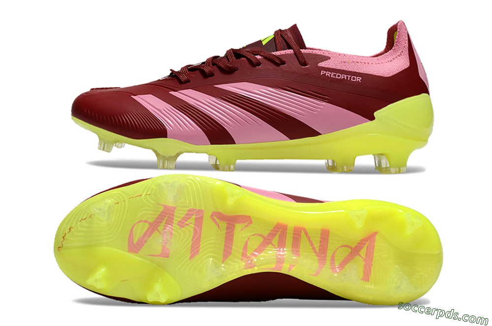 Adidas Predator 24 Elite FG Low-Tops Football Boots - Red/Pink/Yellow 0