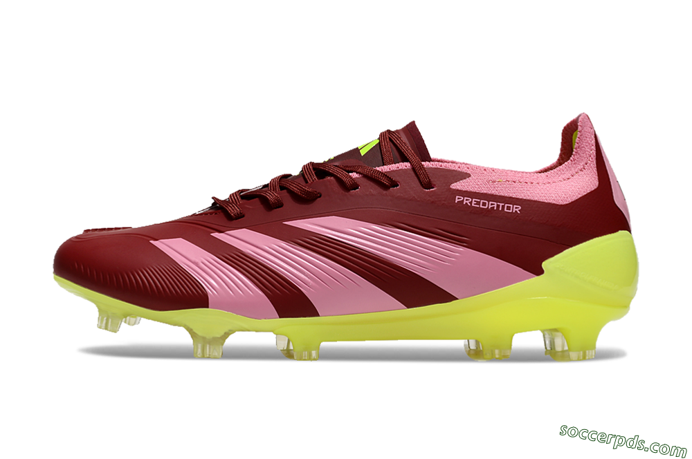 Adidas Predator 24 Elite FG Low-Tops Football Boots - Red/Pink/Yellow 2