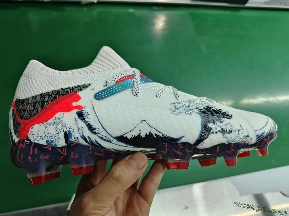 Puma Future Ultimate FG Low-Tops Football Boots - Beige/Blue/Red