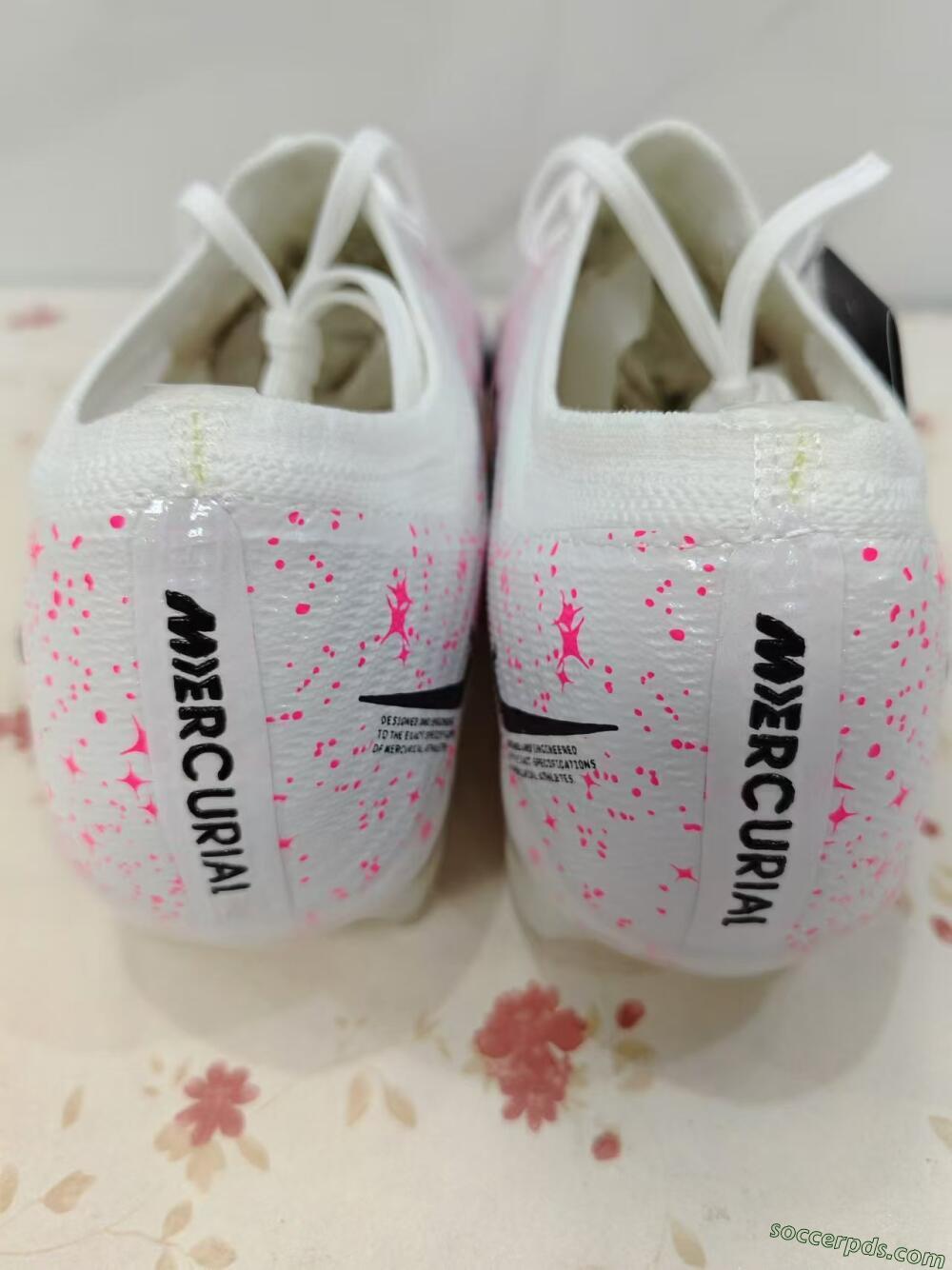 Nike Air Zoom Mercurial Vapor 15 Elite FG Low-Tops Football Boots - White/Pink/Black